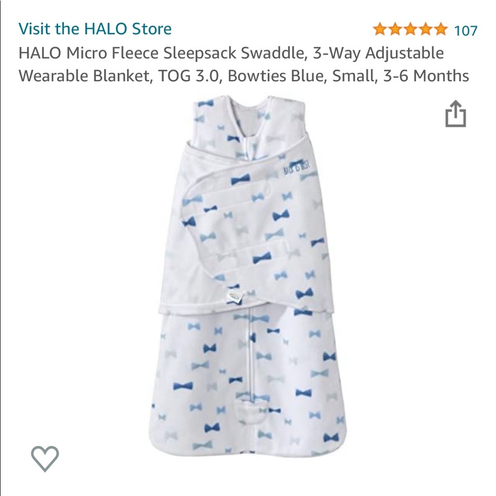 Halo Fleece Sleep Sack. Like new.